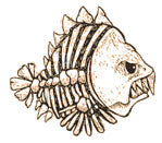 Piranha Skelett Tattoo