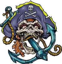 Anchor Pirate Skull Tattoo