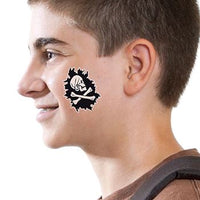 Pirate Skull & Flag Glow In The Dark Tattoos