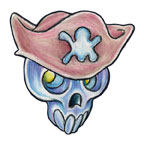 Skull Pirate Hat Tattoo
