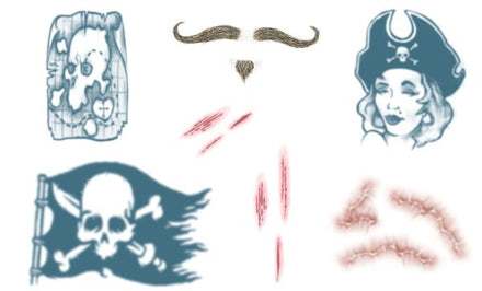 Piraten Tattoo-Set
