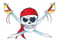 Tatuagem Caveira Pirata