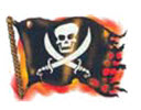 Großes Piraten-Flagge Tattoo