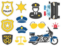 Polizei-Set Tattoos (12 Tattoos)