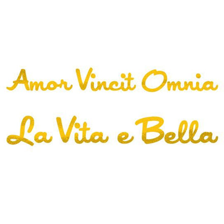 Prismfoil Liefdes Quotes Tattoos (2 Tattoos)