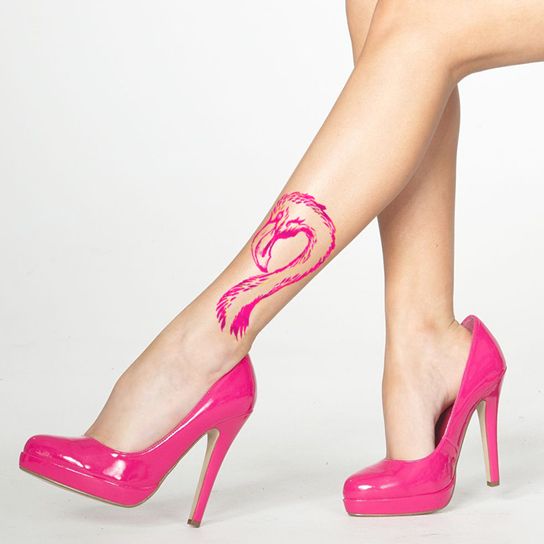 Pink Flamingo Foil Tattoo