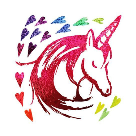 PrismFoil Tatuaggio Unicorno Arcobaleno Amore