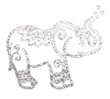 Silber Elefant Prismfoil Tattoo