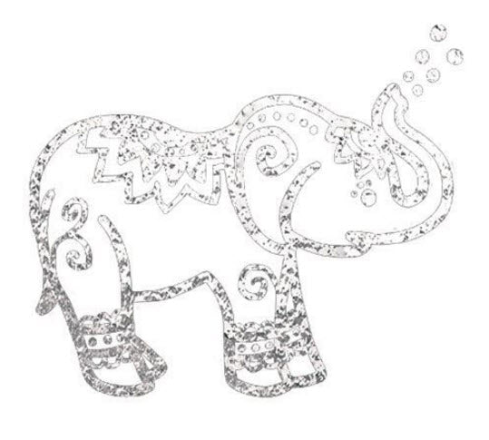 Silver Elephant Prismfoil Tattoo