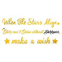 Prismfoil Star Quotes Tattoo (3 Tattoos)