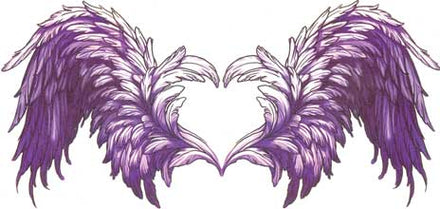 Paarse Engelenvleugels Tattoo