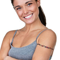 Tatuaggio Bracciale Di Fiori Viola