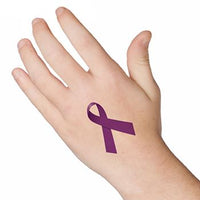 Purple Ribbon Tattoo
