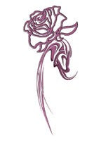 Paarse Tribal Roos Tattoo