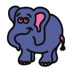 Purple Elephant Tattoo