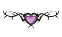Tribal Heart Purple Tattoo