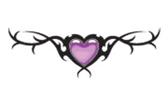 Tatuaje Tribal Del Corazón Púrpura