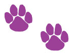Two Purple Paws Tattoos