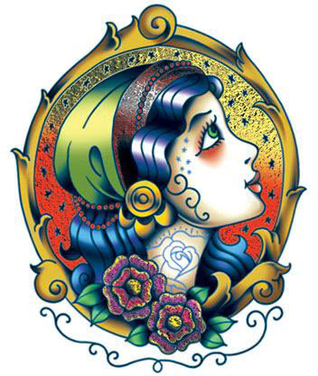 Prismfoil Tattooed Gypsy Girl Tattoo