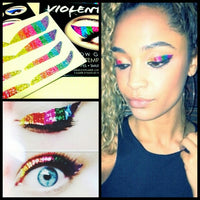 Rainbow Glitteratti Violent Eyes (8 Tatuajes Oculares)