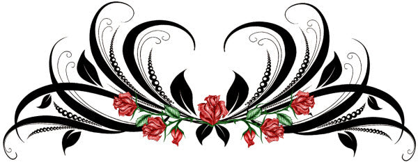 Hinreißenden Rote Rosen Band Tattoo