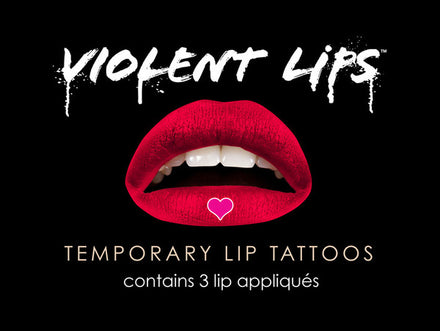 Red & Pink Heart Violent Lips (3 Lippen Tattoo Sets)