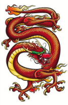 Hazardous Red Dragon Tattoo