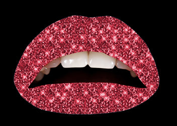 Red Glitteratti Violent Lips (Conjunto de 3 Tatuagens Labiais)