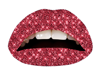 Red Glitteratti Violent Lips
