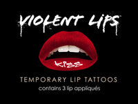 Red Kiss Violent Lips (3 Lippen Tattoo Sätze)