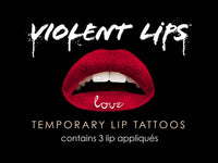 Red Love Violent Lips (3 Lippen Tattoo Sets)