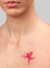 Passionate Kiss Red Temporary Tattoo Spray 50 ml + 3 Stencils