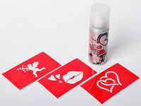 Passionate Kiss Rode Tattoo Spray 50 ml + 3 Sjablonen