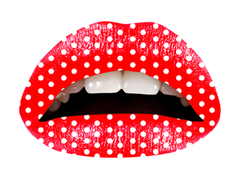 Red Polka Violent Lips