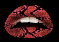 Red Snake Violent Lips (3 Sets Tattoos Lèvres)