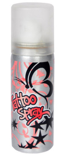 Pulverizador De Tatuaje Beso Apasionado Rojo 50 ml + 3 Plantilla