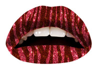 Red Zebra Glitteratti Violent Lips (Conjunto de 3 Tatuagens Labi