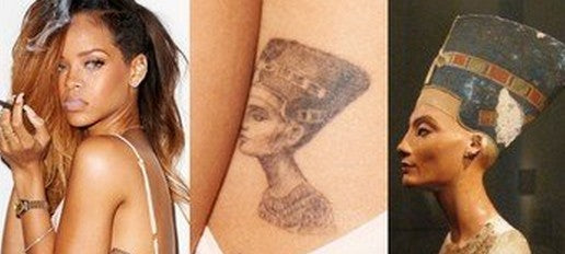 Rihanna - Tatuaggio Nefertiti