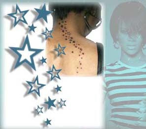 Rihanna - Tatuagem Estrelas