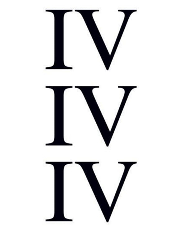 Roman Numeral 4 (Four) Tattoo (3 tattoos) – Tattoo for a week