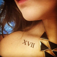 Roman Numeral 6 (Six) Tattoo (3 tattoos)