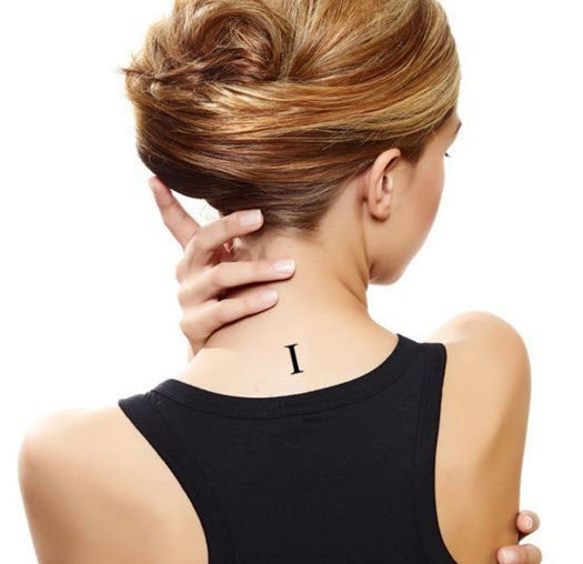 Tatuagem de Números Romanos 1(Um) (3 Tatuagens)