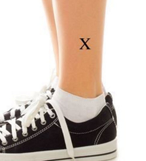 Tatuagem de Números Romanos 10 (Dez) (3 Tatuagens)