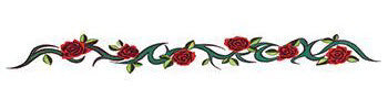 Roses Tribal Band Tattoo