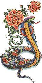 Tatuaggio Di Cobra E Rose