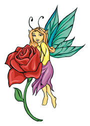 Fairy With Rose Tattoo