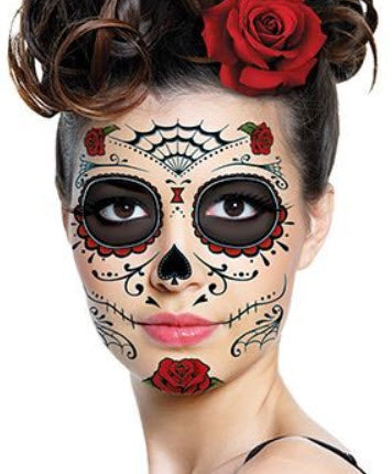 Tatuagem Máscara Facial Rosas