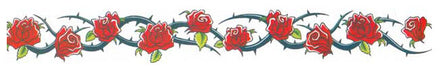 Tatuaje De Banda De Espinas y Rosas