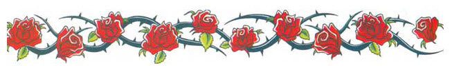 Tatuagem Faixa Espinhos & Rosas