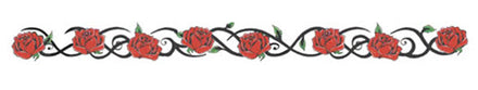 Tatuaje De Brazalete De Rosas Rojas